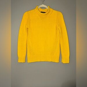 J Crew Always Roll Neck Sweater Womens XXS Gold Yellow Turtleneck Thick Pullover